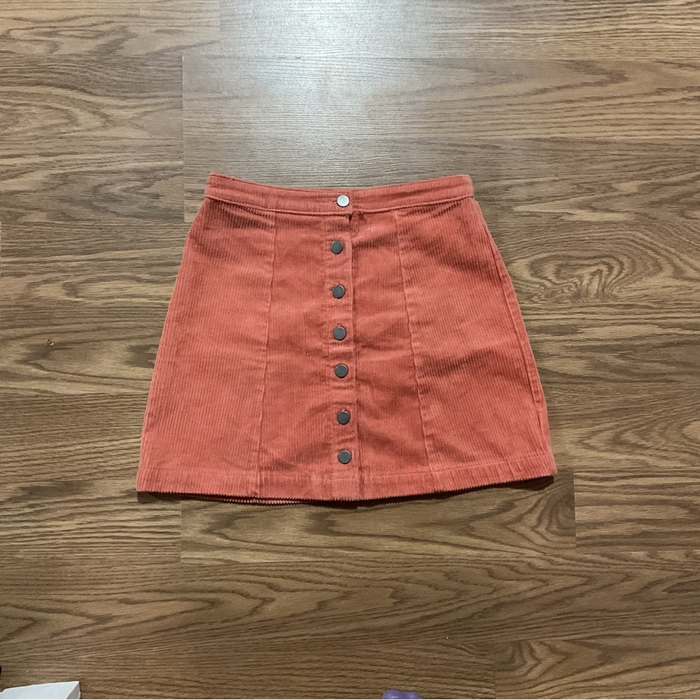 Forever 21 Rust Corduroy Mini Skirt